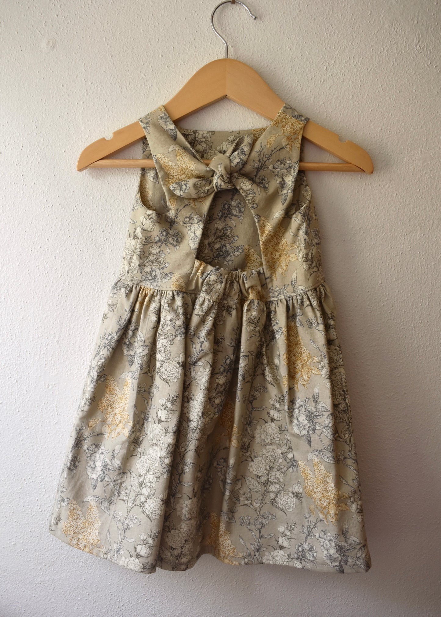 Emma Tie Back Dress, Etched Floral
