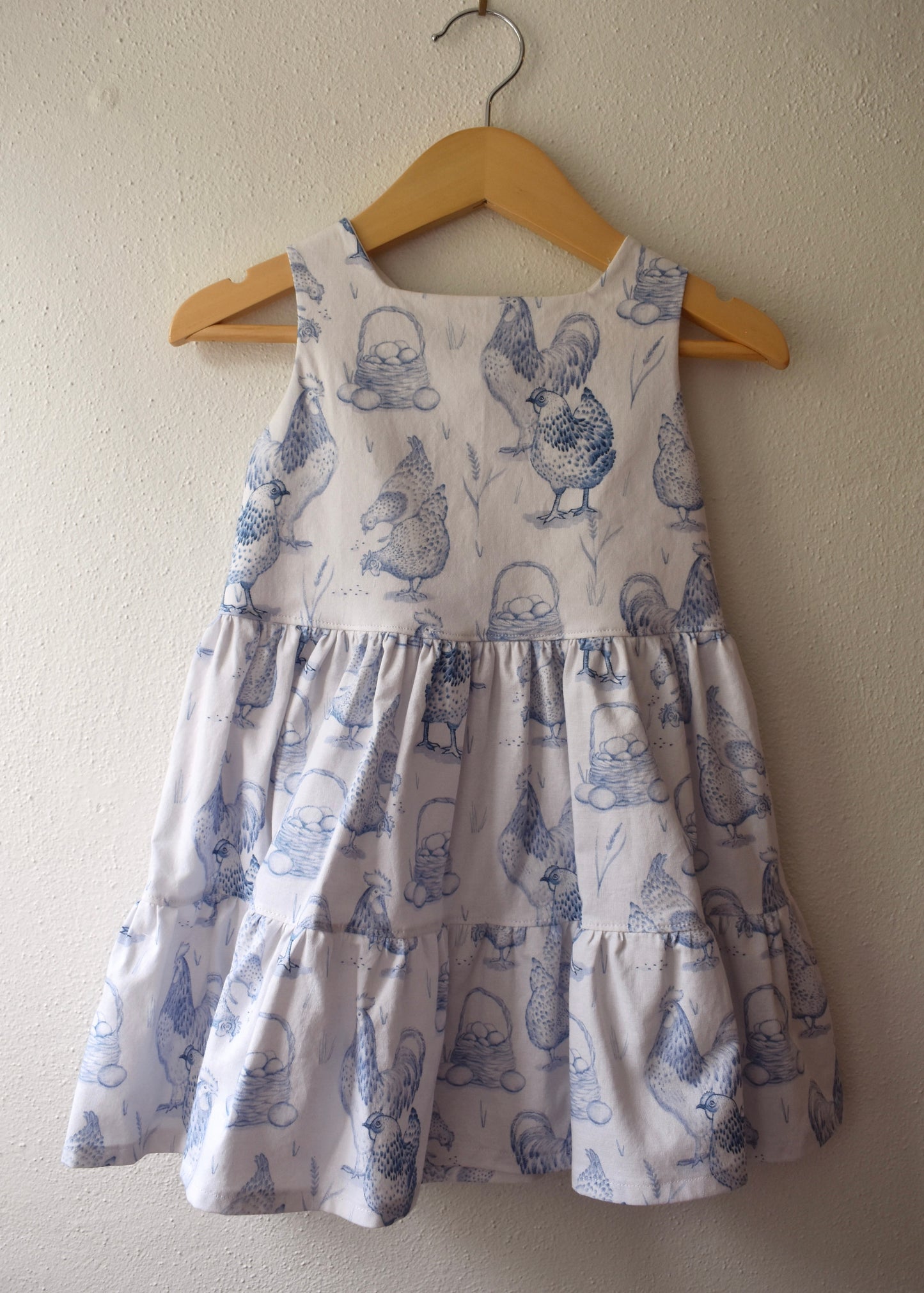 Gabriella Twirl Dress, Blue Chicken