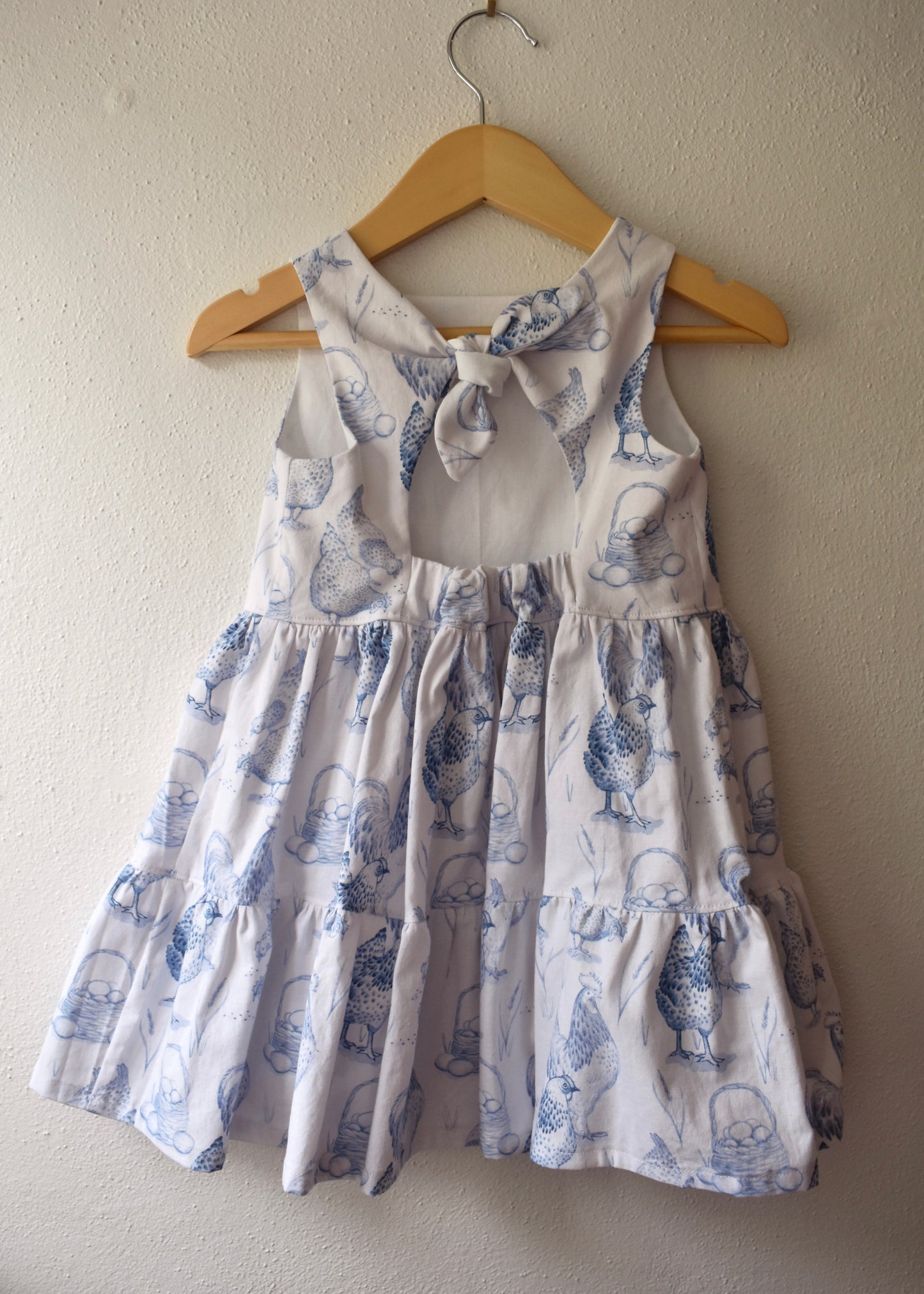 Gabriella Twirl Dress, Blue Chicken