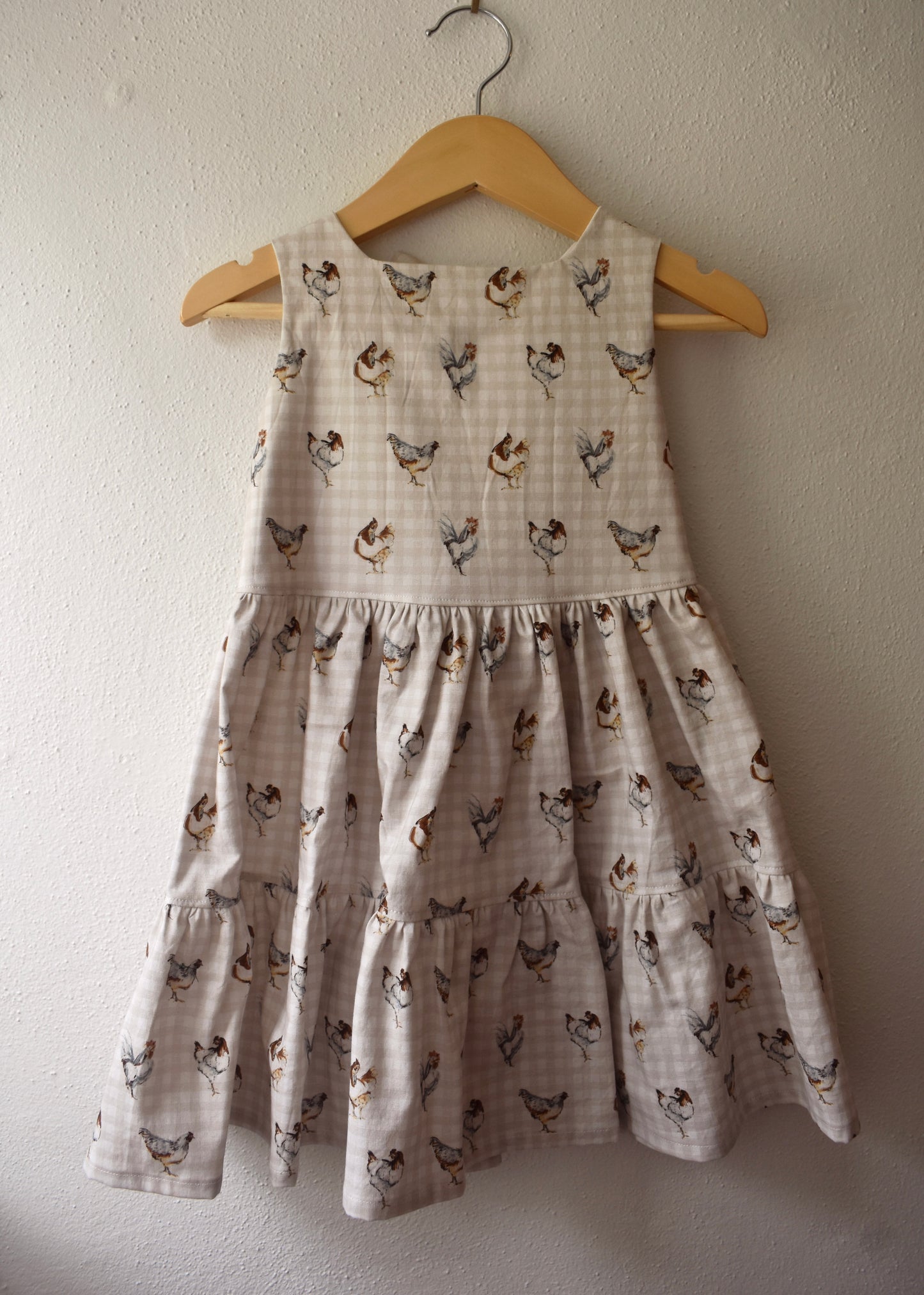 Gabriella Twirl Dress, Checkered Chicken
