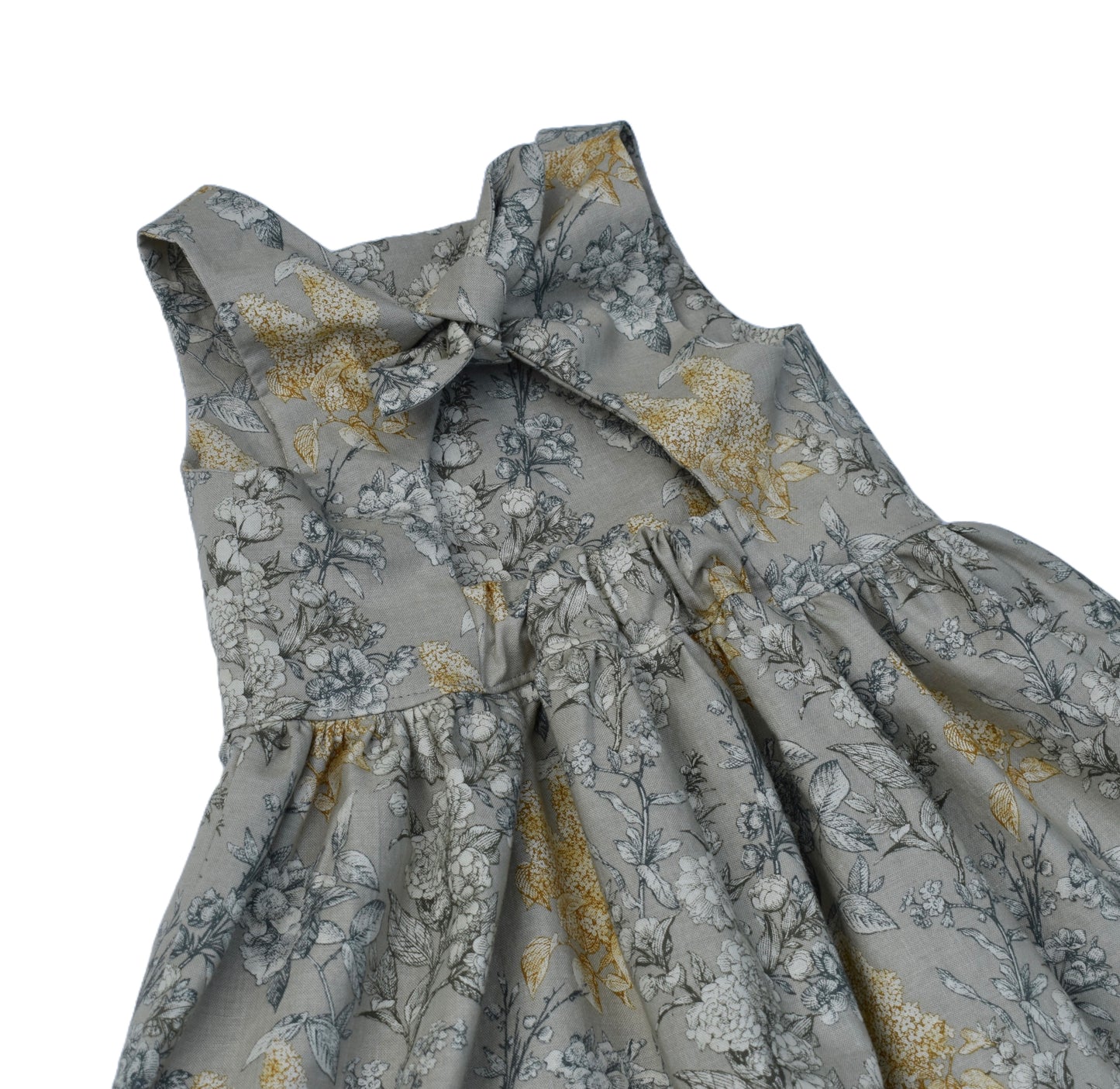 Emma Tie Back Dress, Etched Floral
