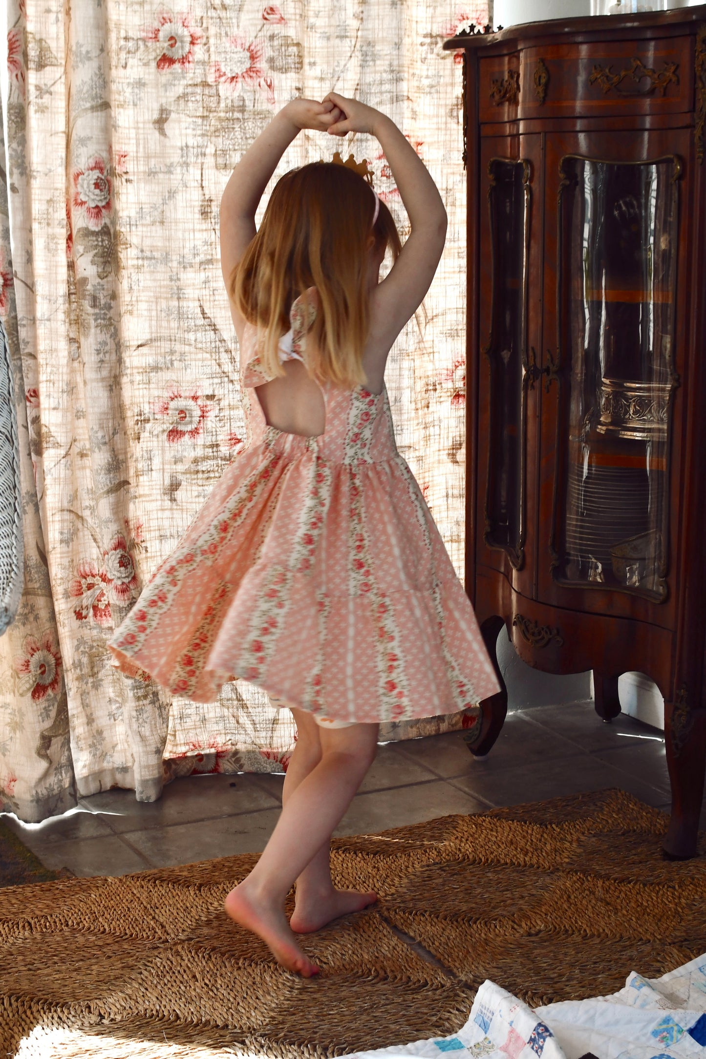 Gabriella Twirl Dress, Baby Rose