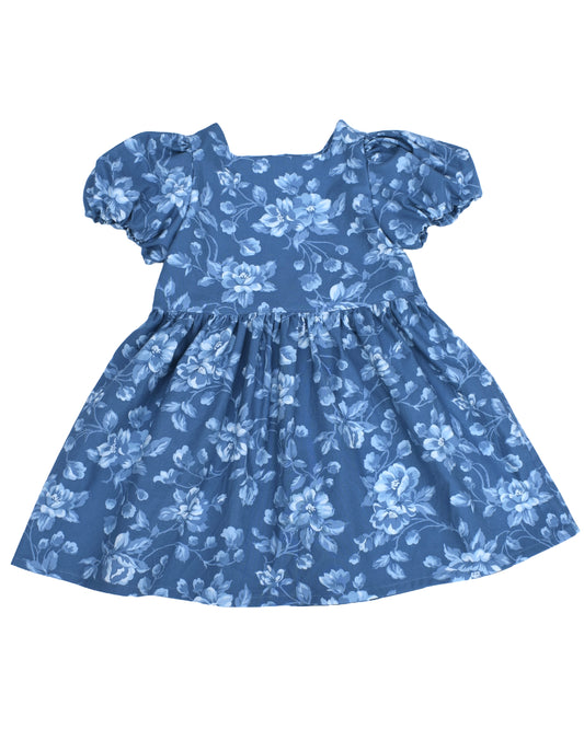 Isabelle Dress, Garden Party Blue